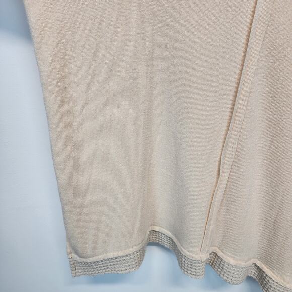 POL Cream Pullover Sweater Size 3XL Long Sleeve Seams V-neck Knit Trim Anthro - Picture 7 of 13